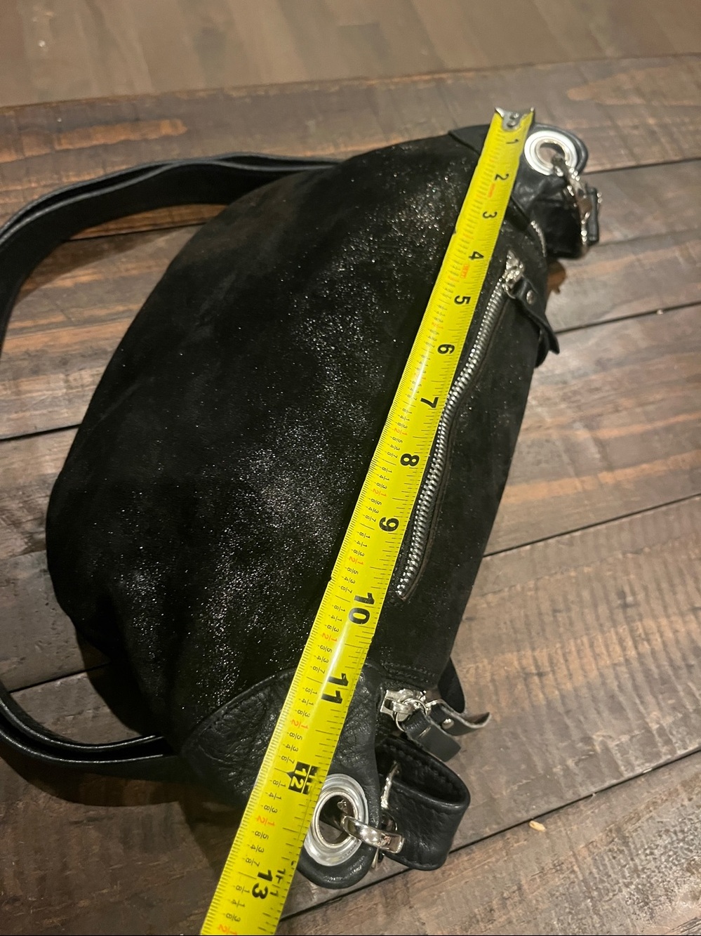 ALEMBIKA On The Go Leather Shimmer Sling Crossbody Bag - Picture 10 of 16